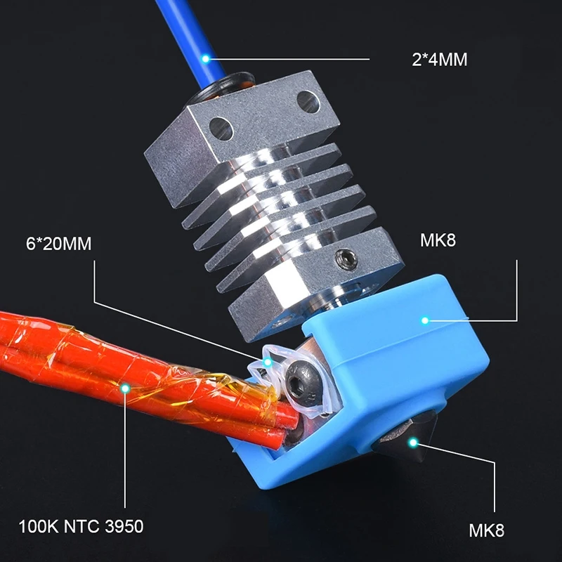 CR10 радиатор швейцарский Hotend титана тепловой выключатель шланг для CR-10 Ender-3