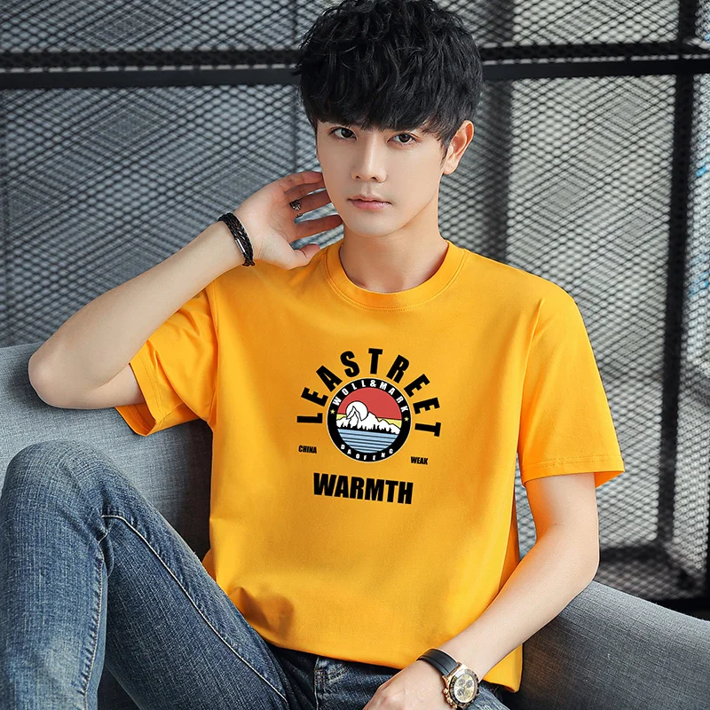 

2021 Spring And Summer New Fashion Hot Sale Men's Casual Sports Printed T-Shirt, Street Trend Short-Sleeved