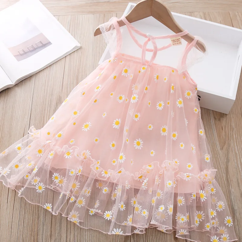 Новое летнее платье для девочек детей маленьких милые детские платья детская