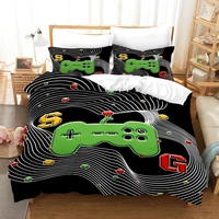 free dropshipping bedding sets duvet cover 1 pillowcase single childrens bedding gife playstation handle gamer queen p0022