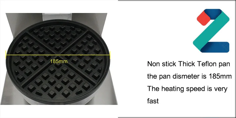 Commercial waffle maker electric Belgian Waffle baker Non stick waffle making machine 4pcs bubble iron plate cake oven