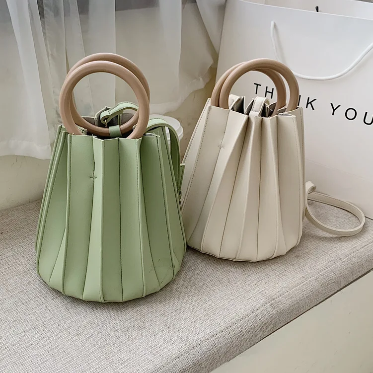 

Сумка-мешок женская из экокожи, Модная Складная саквояж кросс-боди, маленький чемоданчик на плечо, лето