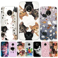 Cat Cute Kitten Catling Phone Case For Motorola Play Plus G30 Power Capa Moto ONE Vision Fusion Cover Shell