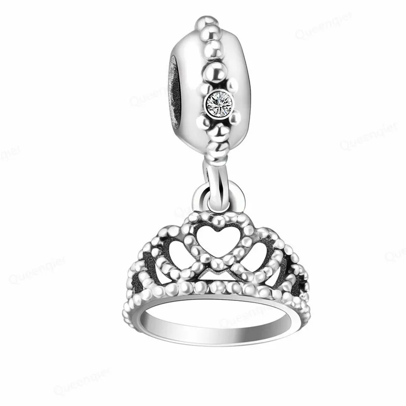 Женский кулон из серебра 925 пробы с подвеской в виде короны | Украшения и