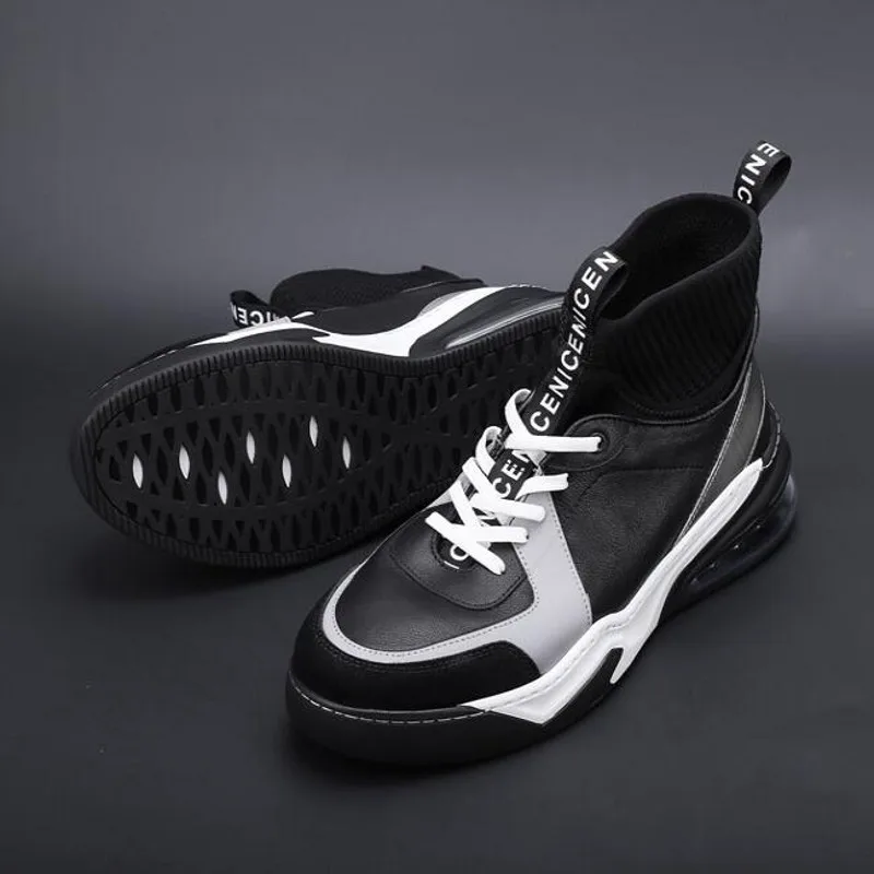 Индивидуальная разноцветная кожаная мужская уличная спортивная обувь со