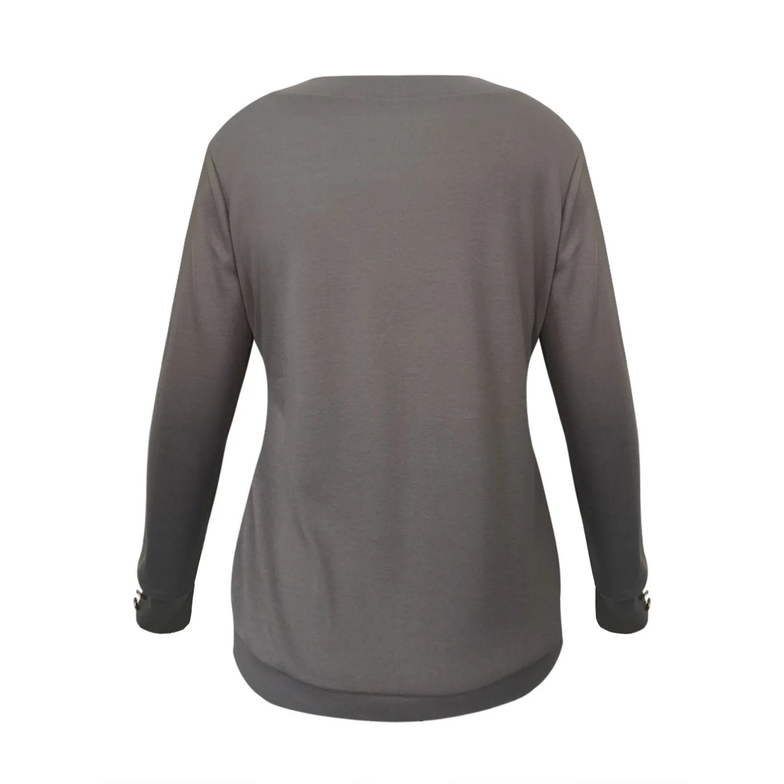 

Women blouses 2021 Fashion Solid Color Pullover Shirts Long Sleeve V-neck Button Bottoming Shirt Tops Autumn Fall Clothing