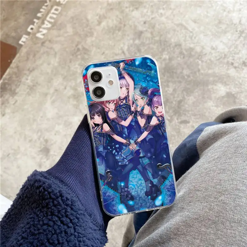 

BanG Dream Phone Case For iphone 5s 6 7 8 11 12 plus xsmax xr pro mini se Transparent Cover Fundas Coque