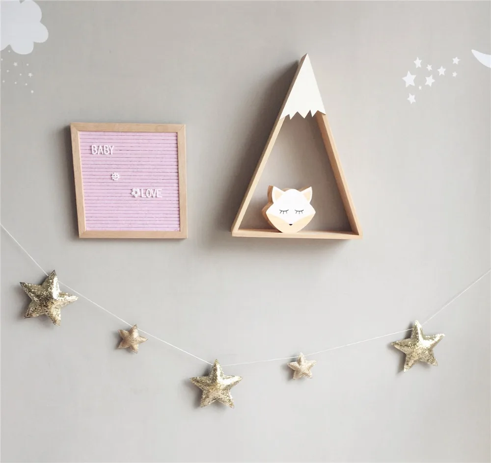 Детская комната в скандинавском стиле ручной работы гирлянда со звездами