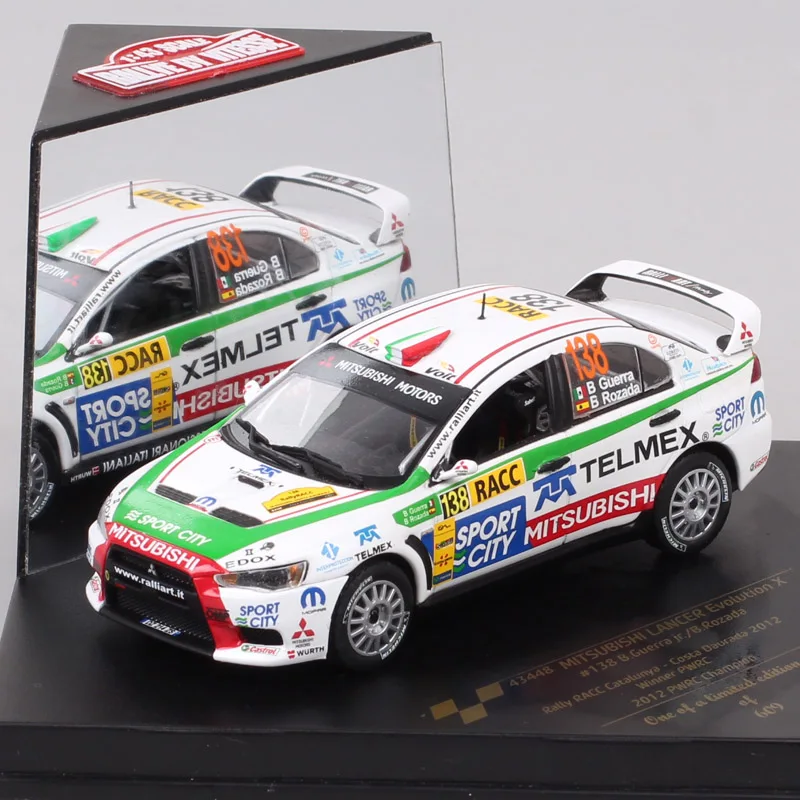 Модель гоночного автомобиля Mitsubishi Lancer Evolution X EVO WRC PWRC масштаб 1 43 ралли Каталония