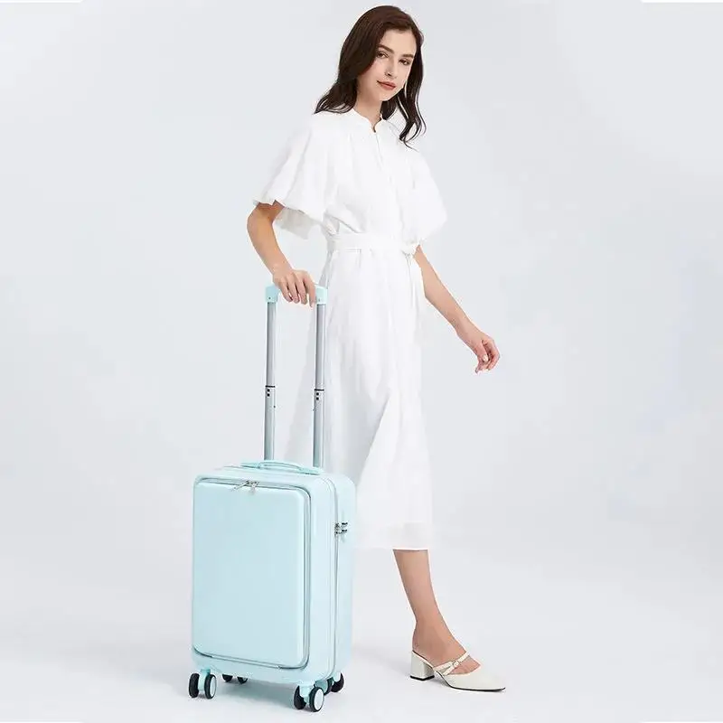 2021 New ABS PC Suitcase Carry On Rolling Luggage Beautiful Boarding Cabin Travel Business For Men Women 20 22 24 26 28 Inch