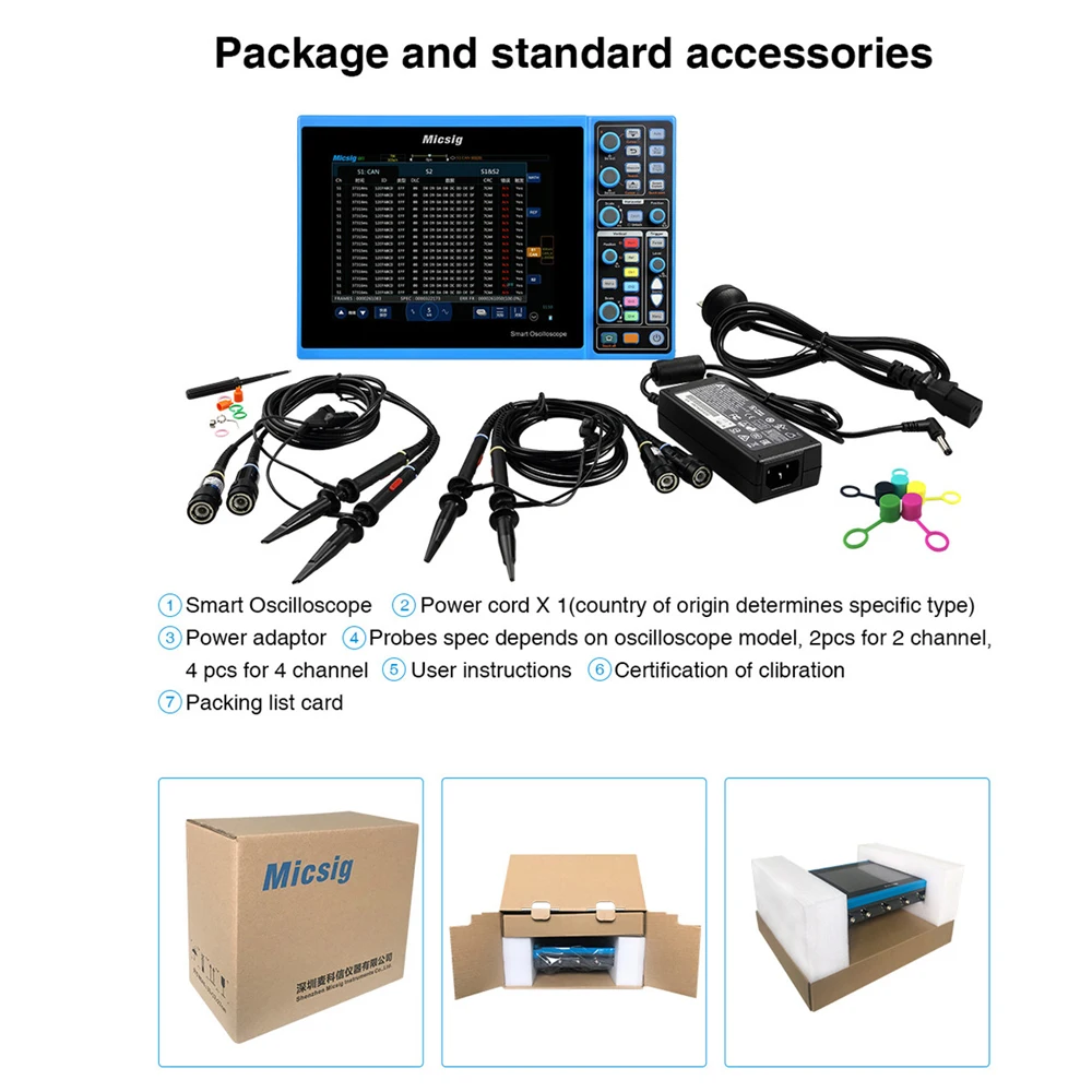 Micsig STO1104C 100HZ 1G Sa/S Smart Tablet Oscilloscope Digital Scopemeter 2/4 Channels Oscilloscopes 8GB memory APP Control | Инструменты