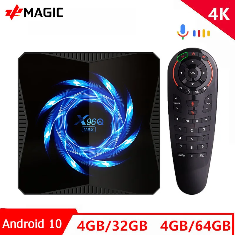 X96Q MAX Смарт ТВ коробка Android 10 0 Allwinner H616 4 Гб оперативной памяти 32 встроенной 2 4G 5G Wi Fi