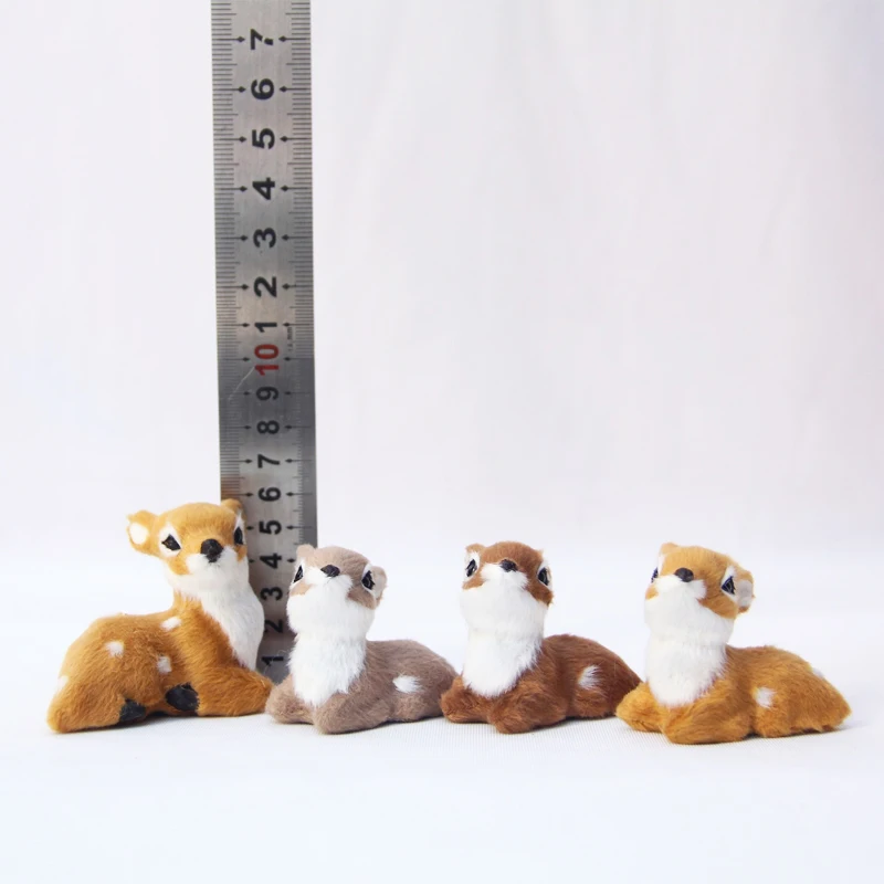 Имитация лежащего рождественского оленя Сика искусственный олень Фея Сад