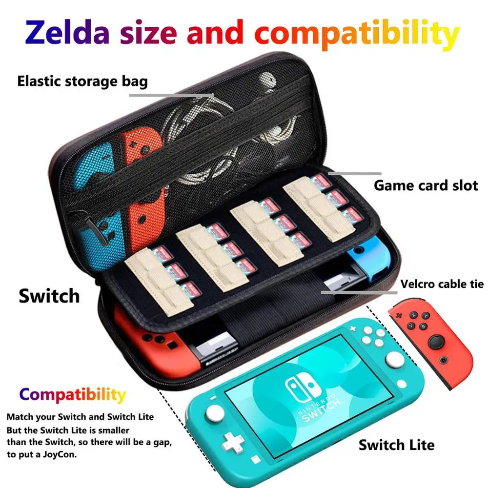 4 в 1 чехол для NintendoSwitch Sheikah Slate силиконовый рельефный с защитой экрана и 2