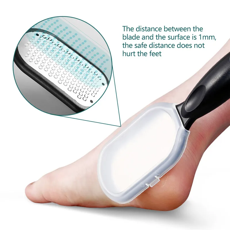 1 Pcs Stainless Steel Foot Scrapes Dead Skin Callus Scraper Remover File Pedicure Rasp Grater Tool Black | Красота и здоровье