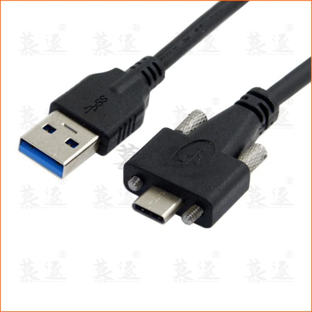 4 фута стандарт USB3.0 USB 3 0 A папа к 1 type c USB-c type-C с двумя винтами запирающий Мужской