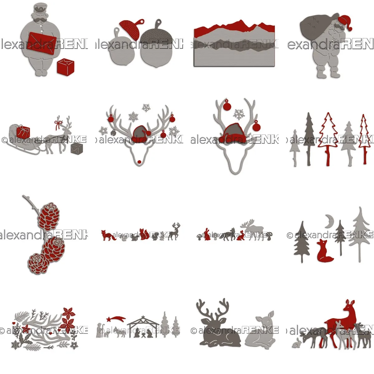 

Christmas Deer Flower Tree 2021 New Arrival Metal Cutting Dies Decoration For Scrapbooking Craft Diy Album Template Decor Model