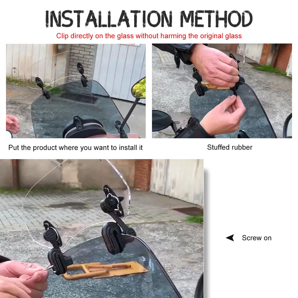 Мотоцикл ветровое стекло Ветер Регулируемый дефлектор спойлер защита