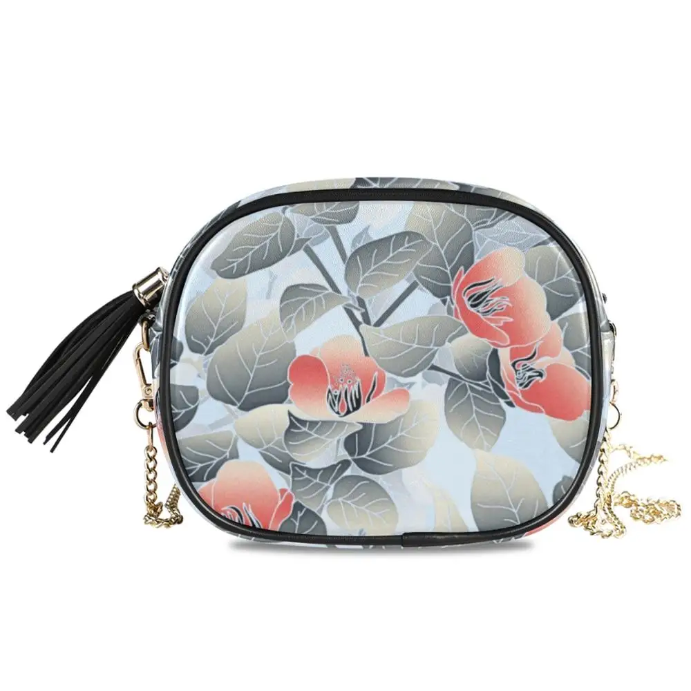 

2021 New Crossbody Chain Bag and Handbags With Metal Chain Fashion Flower Small Package Shoulder Bag Women Leather Messenger Bag