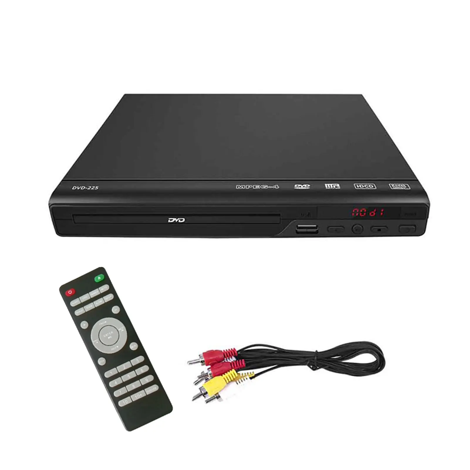 

Домашний медиа-проигрыватель для фильмов 720P, совместимый с USB, объемный звук 5,1 с AV-кабелем, музыкальный DVD-проигрыватель, Развлекательное ви...