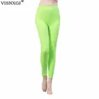 Женские флуоресцентные леггинсы для фитнеса VISNXGI, разноцветные эластичные трикотажные брюки карамельных цветов из спандекса с эффектом пуш-ап