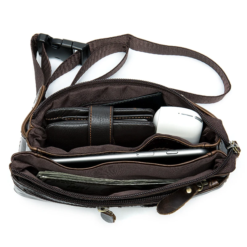 Сумка ремень WESTAL из натуральной кожи для мужчин забавная дорожная Сумочка