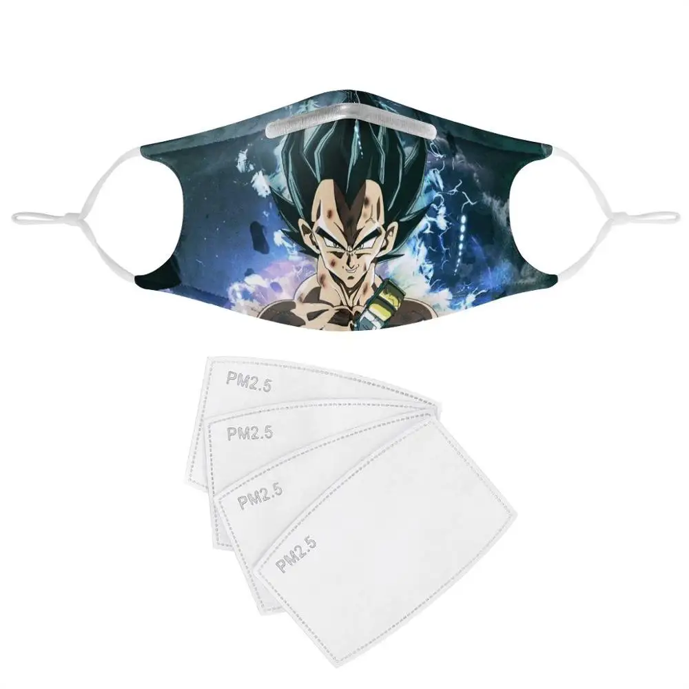 PM2.5 мультфильм Dragon Ball женский и мужской респиратор с 4 фильтрами модная моющаяся