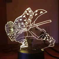 anime demon figure acrylic led night light for kids child bedroom decor lamp gift