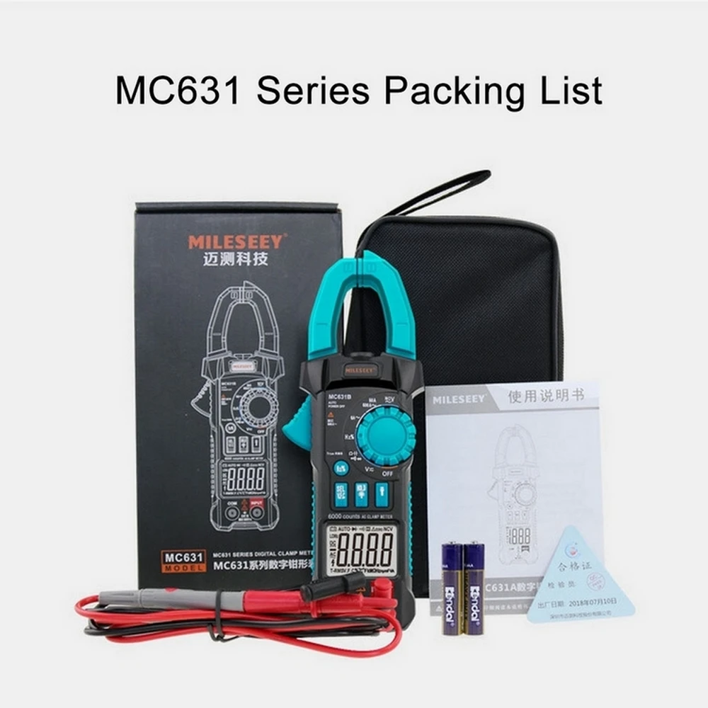 Автоматический амперметр зажимного типа Mc631a измеритель напряжения и