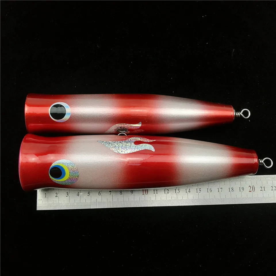 Swolfy 2pc Wooden lure Boat Fishing Lure Popper Saltwater Big Game Topwater Wood Bait 115G/120G/190G | Спорт и развлечения