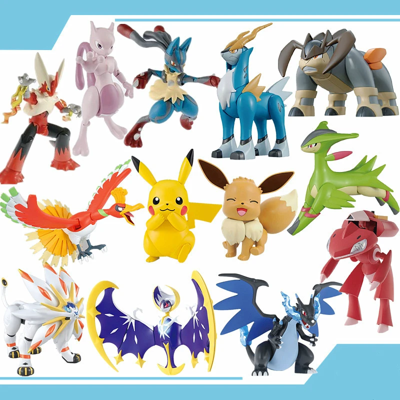 Высококачественный Собранный Покемон Пикачу Eevee Gengar Charizard Mewtwo Mew Three священное