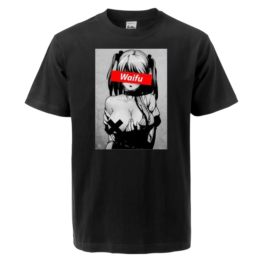 

Japan Anime Girl Waifu Harajuku Hentai 2021 Summer Mens Casual Tshirts Casual Print Top Tees Short-sleeve Breathable Tshirts