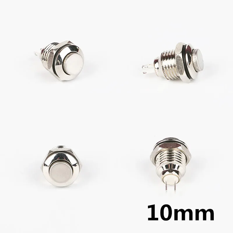 1 шт. металлический кнопочный переключатель с отверстием для пайки 10 мм |