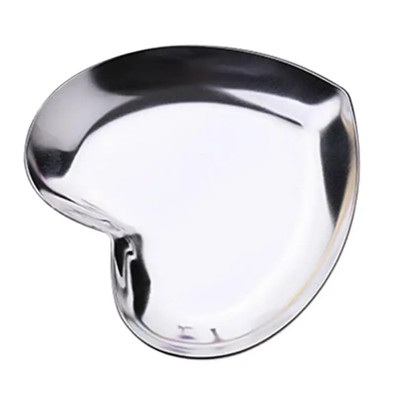 Silver Лоток для хранения в форме сердца для фруктовых ювелирных изделий, лоток для хранения еды, кухонный поднос для домашнего декора, аксессуары для хранения, поднос для сервировки - Цвет: Silver