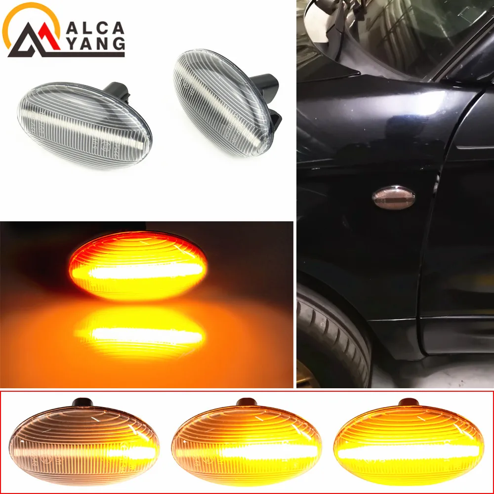 

2 шт. динамический янтарный светодиодный боковой габаритный указатель поворота последовательный мигающий свет для Subaru Liberty Forester Impreza Wrx Sti 2002-2007