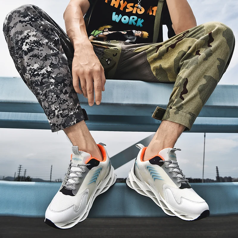 

Shark Sneaker Shoes Men Stretch Casual Men's Casual Sneakers Mans Footwear Outdoor Breathable Tenis Masculino Zapatillas Hombre