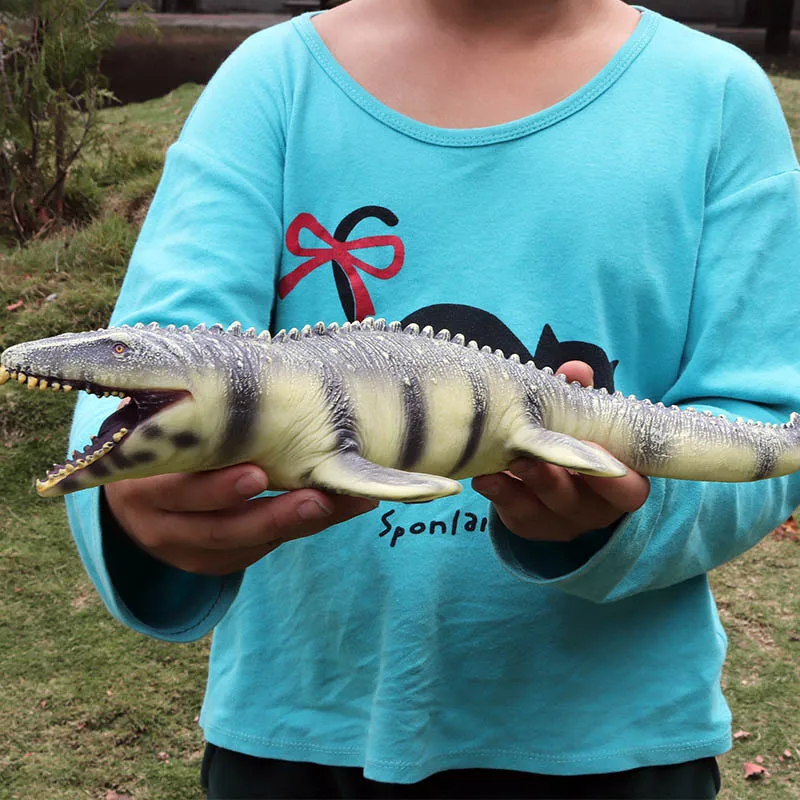 

Large size ocean Prehistoric sealife animals doll Model Mosasaurus Soft gelatin learning toys For children 43CM