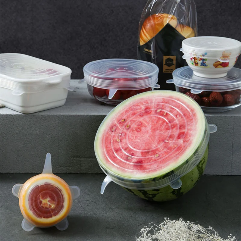 Многоразовая силиконовая крышка для еды 6 шт. | Дом и сад