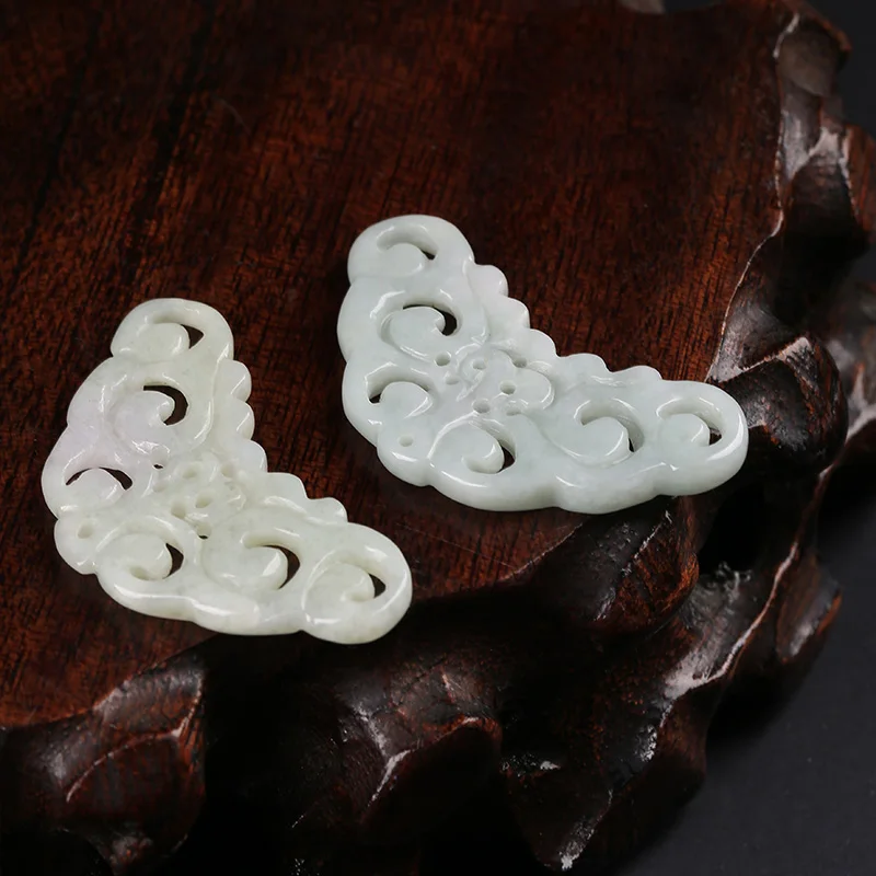 Объемные подвески в форме бабочки из натурального камня 1 шт. 28*50 мм бусины