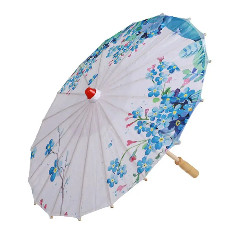 Цветочный зонт в китайском стиле из масляной бумаги декоративный с