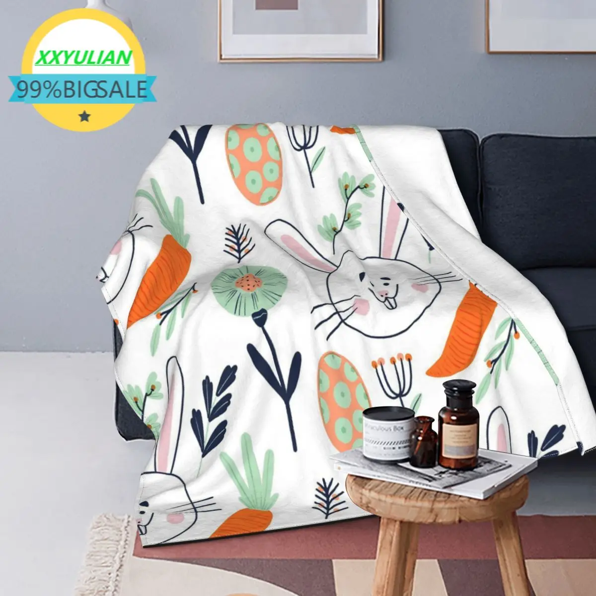 

Carrots Rabbit Blankets Flannel Winter Cute Animal Multi-function Soft Throw Blankets for Bedding Car Quilt