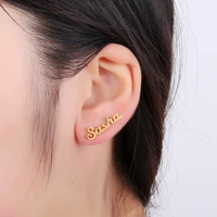 personalized custom name necklace for women men handmade steel cursive font bracelet earring chain letter pendant jewelry gifts
