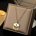 Цепочка-чокер из нержавеющей стали 316L с подвеской в виде глаза демона