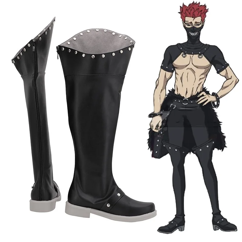 

Black Clover Zola Cosplay Shoes Long Black Boots Shoes Halloween Party Costume Custom Made