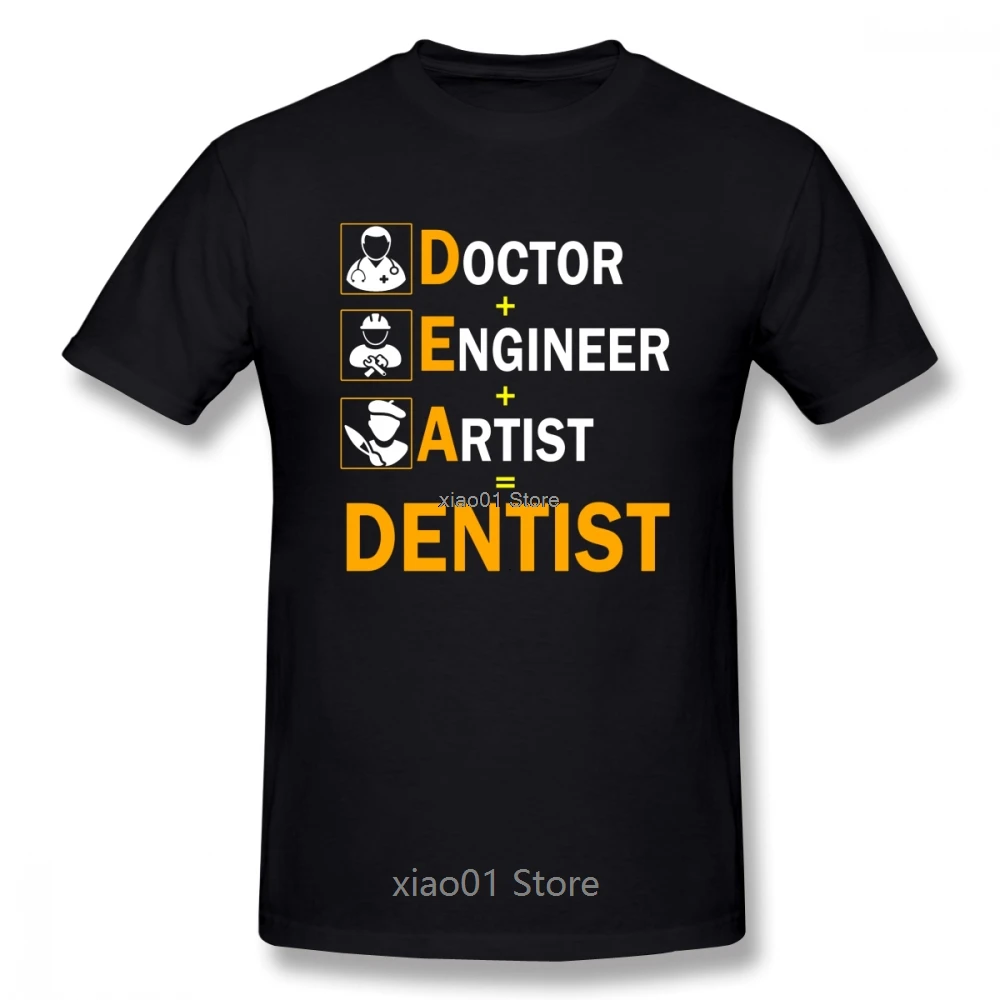 

Casual Men's T Shirt Doctor Engineer Artist Dentist Short Sleeve Cotton O-neck Big Size T Shirt For Teenage Shirts
