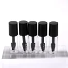 200 шт. 3 мл пластиковая ПЭТГ Маленькая прозрачная пустая тушь для ресниц флакон контейнер с черной крышкой для роста ресниц Средний тушь для ресниц