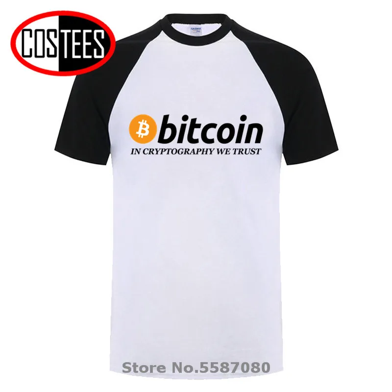 Мужская футболка с О-образным вырезом и коротким рукавом Cryptocurrency футболки из