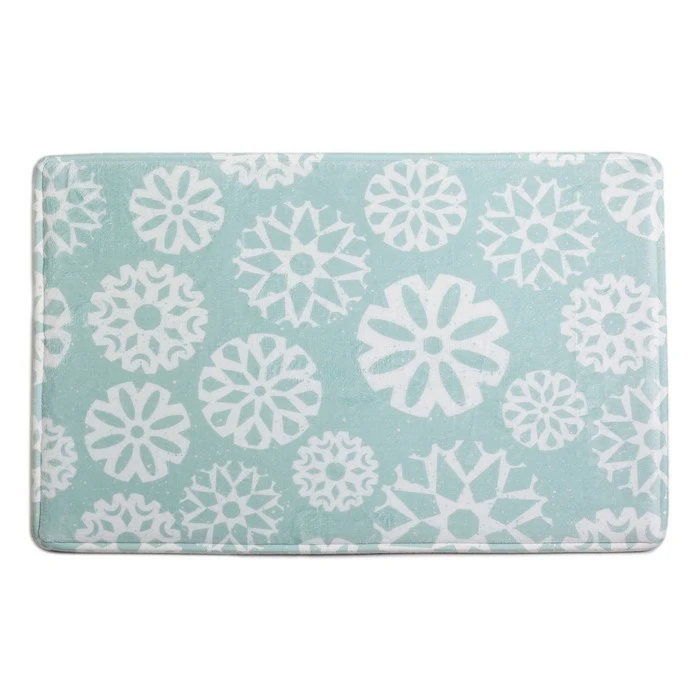Коврик Снежинка 40×60 см цвет мятный|Коврики для ванной| |
