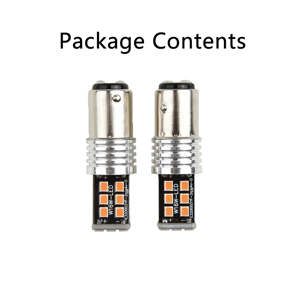 

Red Set 12V 15 LED 2835 15W Car Bulb Aluminum Canbus for BAY15D Durable Useful Stop Part Replace 2x Bright New Hot