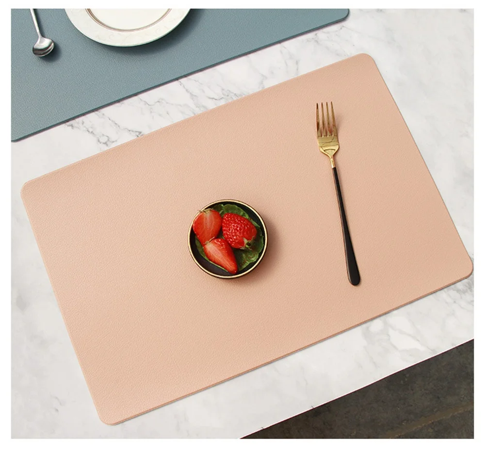 

Nordic Household PVC Placemat Hotel Restaurant Western Place Mat Rectangular Waterproof Oil-proof Placemat
